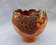 Natural edge burr birch bowl by Ed Rose